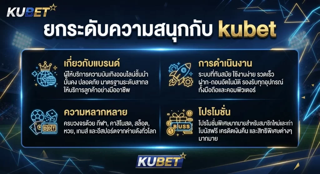ยกระดับความสนุกกับ kubet