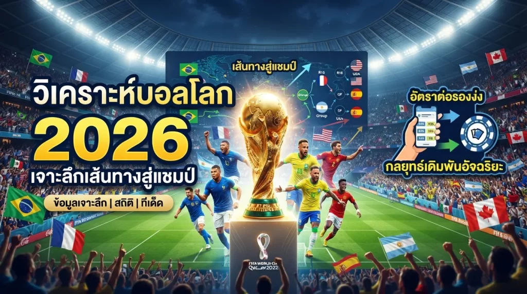 วิเคราะห์บอลโลก 2026: เจาะลึกเส้นทางสู่แชมป์และกลยุทธ์เดิมพันอัจฉริยะ
