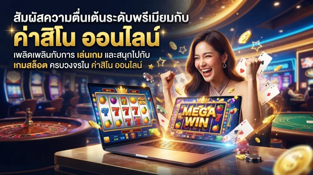 สัมผัสความตื่นเต้นระดับพรีเมียมกับ ค่า สิ โน ออนไลน์ เพลิดเพลินกับการ เล่น เกม และสนุกไปกับ เกม สล็อต ครบวงจรใน ค่า สิ โน ออนไลน์